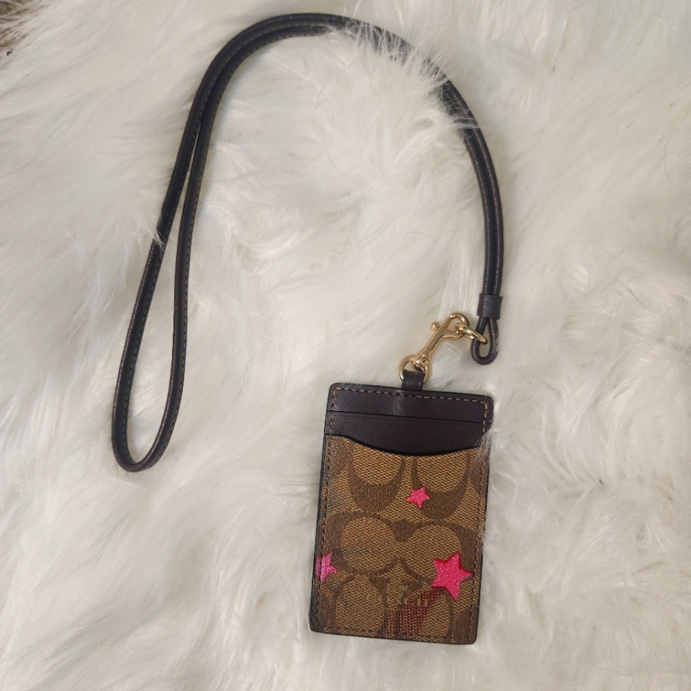 Coach ID Lanyard with Disco Stars